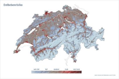 Die Erdbebenrisikokarte zeigt, wo in der Schweiz die grössten Schäden und Verluste bei einem Beben zu erwarten sind – eine wichtige Grundlage für die nationale Vorsorge. 