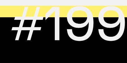 Grafik aus der Reihe: 4/5 der 2:1-Grafik in schwarz. Oberster Fünftel in Gelb. Gross geschrieben in weisser Farbe #199