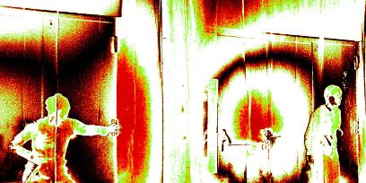 Symbolbild für die Veranstaltung «Durch Wellen und Wände» in verschiedenen Gelb- und Rottönen sowie Weiss