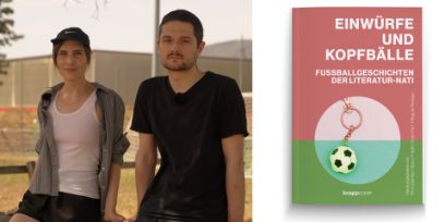 Portrait von Joanna Yulia Kluge und Pino Dietiker, daneben ein Bild ihres Buches