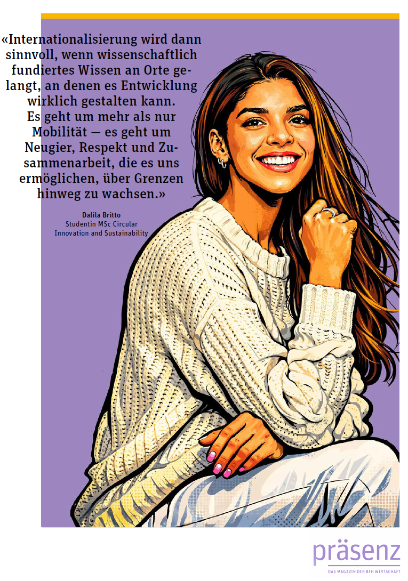 Porträt Dalila mit Zitat