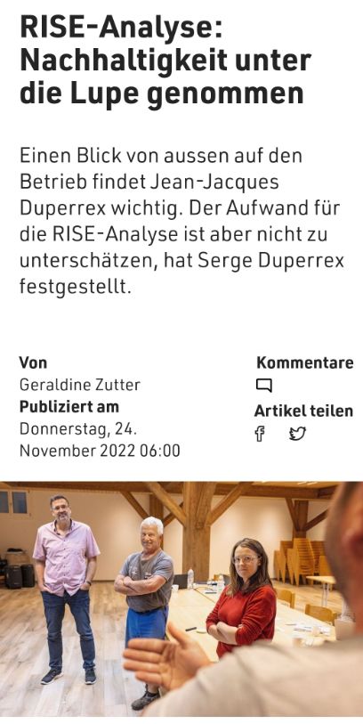 RISE in "die grüne"