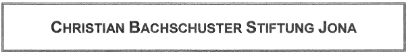 Logo Christian Bachschuster Stiftung Jona