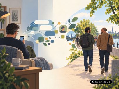 Vom virtuellen Matching zum realen Peer-Austausch: Die Peer-Unterstützung wird auf der digitalen Plattform restful angeboten.