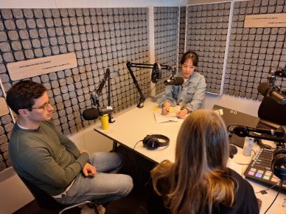 Jan Bieser, Rika Koch und Lara Biehl im Gespräch