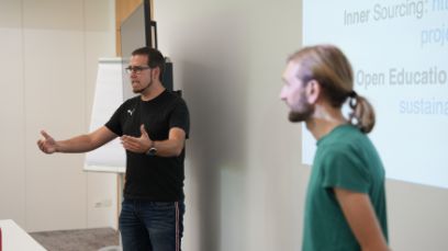 Dozenten Markus Tiede und Jörg Berkel