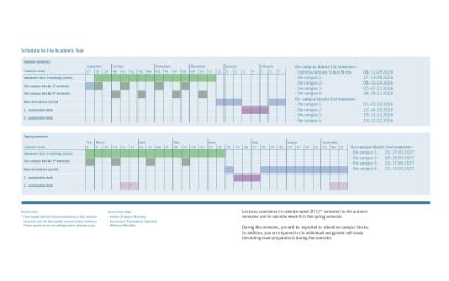 Schedule academic year 2026/27