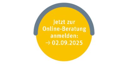 Störer mit Anmeldelink zu Online-Beratung