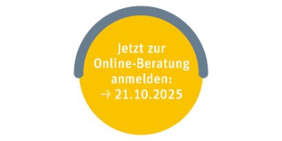 Störer mit Anmeldelink zu Online-Beratung