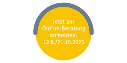 Störer mit Anmeldelink zu Online-Beratung