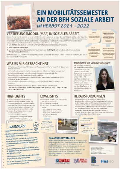 Wie HETS-Studentin Virginie Granget ihr Austauschsemester am Departement erlebt hat