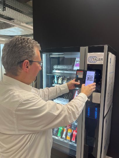 Einkauf mit GNU-Taler am Automaten mit Mobile