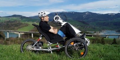 The GO-TRYKE is a 3-wheeled vehicle with electric assist.