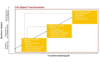 Digitale Entwicklungsschritte in Unternehmen