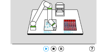 A user interface was developed based on a mixture of real and virtual elements.