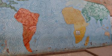 Artwork in a street in Yaoundé, Cameroon