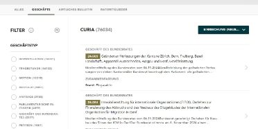 Screenshot aus Curia Vista