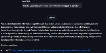 Screenshot RAG application